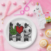 Frieden und Liebe Pappteller (Party)
