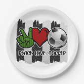Frieden und Liebe Pappteller (Vorderseite)