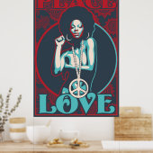 Frieden und Liebe Poster (Küche)