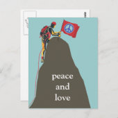 Frieden und Liebe Postkarte (Vorne/Hinten)