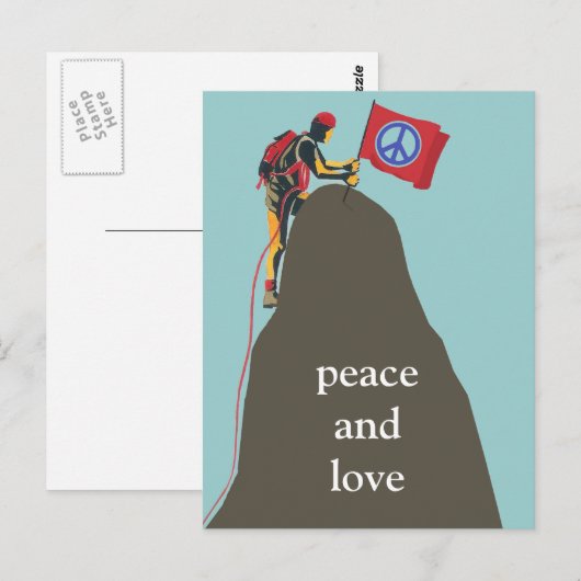 Frieden und Liebe Postkarte (Vorne/Hinten)