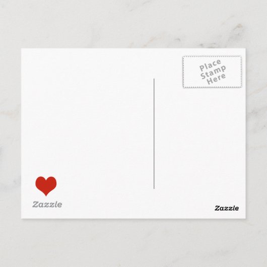 Frieden und Liebe Postkarte (Rückseite)