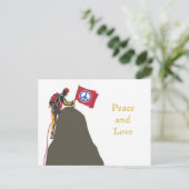 Frieden und Liebe Postkarte (Stehend Vorderseite)