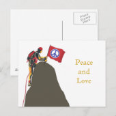 Frieden und Liebe Postkarte (Vorne/Hinten)
