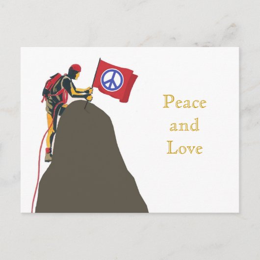 Frieden und Liebe Postkarte (Vorderseite)