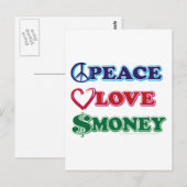 Frieden und Liebe Postkarte (Vorne/Hinten)