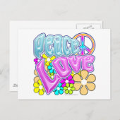Frieden und Liebe Postkarte (Vorne/Hinten)