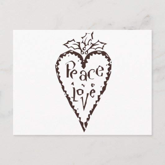 Frieden und Liebe Postkarte (Vorderseite)