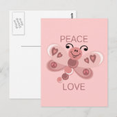 FRIEDEN UND LIEBE POSTKARTE (Vorne/Hinten)