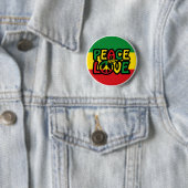 FRIEDEN und LIEBE, Reggae-Stil Button (Beispiel)