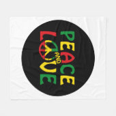 FRIEDEN und LIEBE, Reggae-Stil Fleecedecke (Vorderseite (Horizontal))