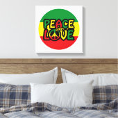 FRIEDEN und LIEBE, Reggae-Stil Leinwanddruck (Insitu (Schlafzimmer))