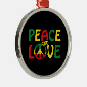 FRIEDEN und LIEBE, Reggae-Stil Ornament Aus Metall (Rechts)