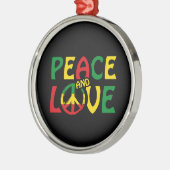FRIEDEN und LIEBE, Reggae-Stil Ornament Aus Metall (Links)