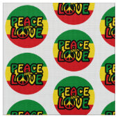 FRIEDEN und LIEBE, Reggae-Stil Stoff (Nahaufnahme)