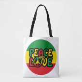 FRIEDEN und LIEBE, Reggae-Stil Tasche (Vorderseite)