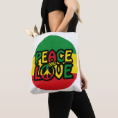 FRIEDEN und LIEBE, Reggae-Stil Tasche (Von Nahem)