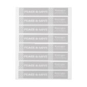 Frieden und Liebe - Rücksendeadressen-Aufkleber (Bogen)