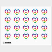 Frieden und Liebe Runder Aufkleber (Blatt)