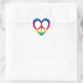 Frieden und Liebe Runder Aufkleber (Tasche)