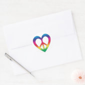 Frieden und Liebe Runder Aufkleber (Umschlag)