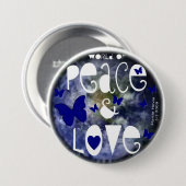 Frieden und Liebe - Schaltfläche Button (Vorne & Hinten)
