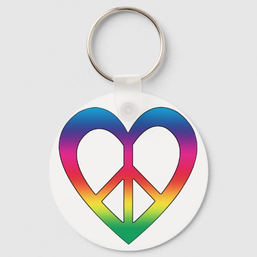 Frieden und Liebe Schlüsselanhänger (Vorderseite)