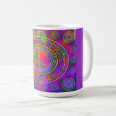 Frieden und Liebe - stellen Sie sich Tasse vor (VorderseiteRechts)