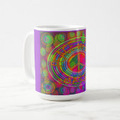 Frieden und Liebe - stellen Sie sich Tasse vor (Vorderseite Links)