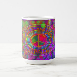 Frieden und Liebe - stellen Sie sich Tasse vor