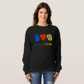 Frieden und Liebe Sweatshirt (Vorne ganz)