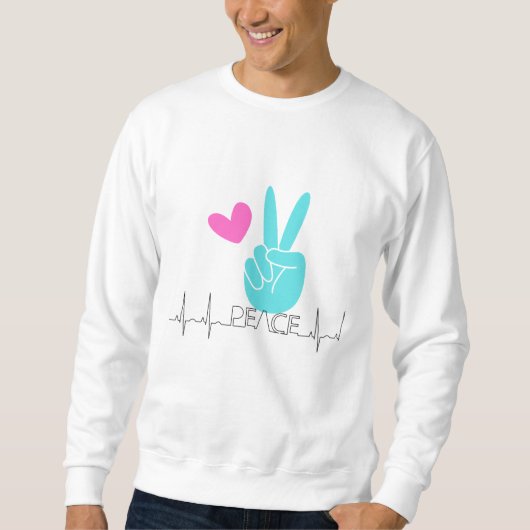 Frieden und Liebe Sweatshirt (Vorderseite)