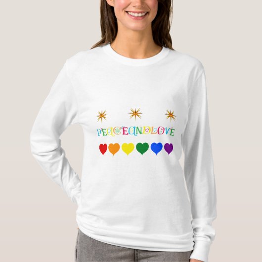 Frieden und Liebe T-Shirt (Vorderseite)
