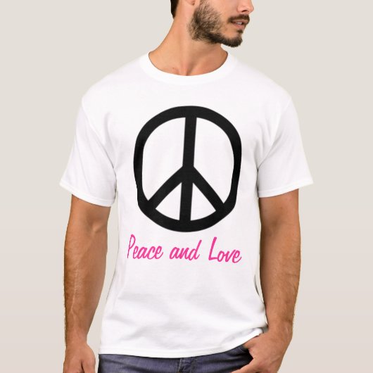 FRIEDEN UND LIEBE T-Shirt (Vorderseite)