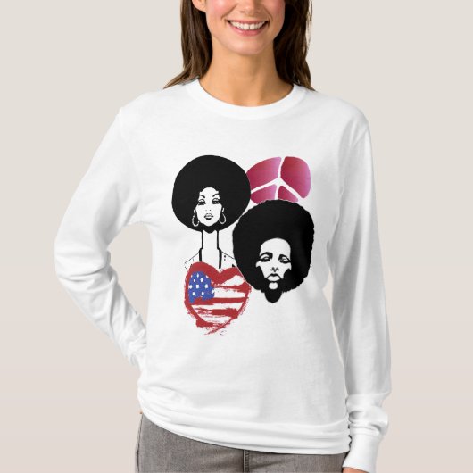 Frieden und Liebe T-Shirt (Vorderseite)