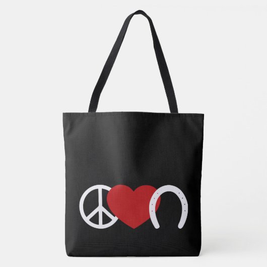 Frieden und Liebe Tasche (Vorderseite)