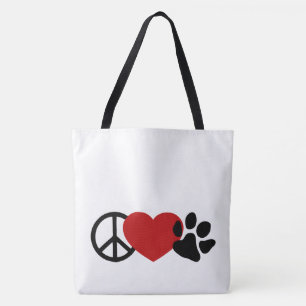 Frieden und Liebe Tasche