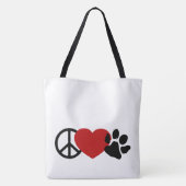 Frieden und Liebe Tasche (Rückseite)