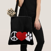 Frieden und Liebe Tasche (Von Nahem)