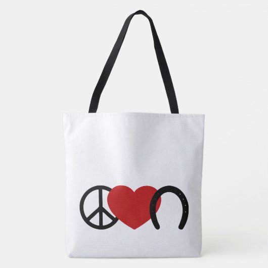 Frieden und Liebe Tasche (Vorderseite)