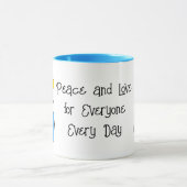Frieden und Liebe Tasse (Zentrum)