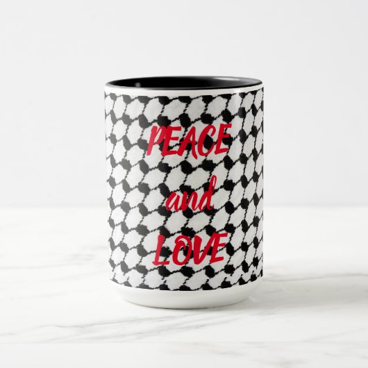 Frieden und Liebe Tasse (Zentrum)