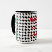 Frieden und Liebe Tasse (Vorderseite Links)