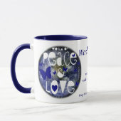 Frieden und Liebe - Tasse (Links)