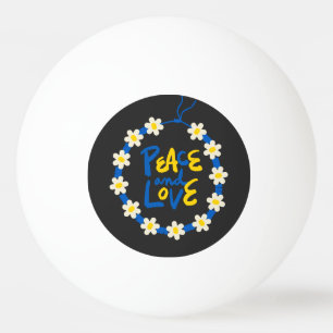 Frieden und Liebe Ukraine Blume Kranz Tischtennisball