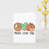 Frieden und Liebe und Fall Pumpkin Autum glücklich Karte (Gelbe Blume)