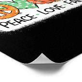 Frieden und Liebe und Fall Pumpkin Autum glücklich Poster (Ecke)