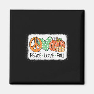 Frieden und Liebe und Fall Pumpkin Autum Happy Fal Magnet