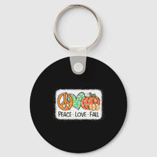 Frieden und Liebe und Fall Pumpkin Autum Happy Fal Schlüsselanhänger