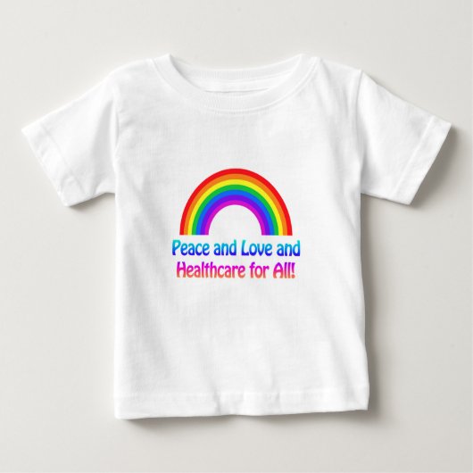 Frieden und Liebe und Gesundheitsfürsorge für alle Baby T-shirt (Vorderseite)